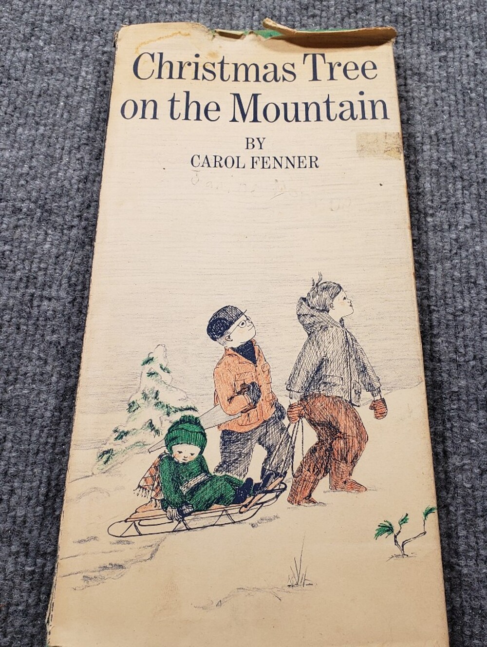 Christmas Tree On The Mountain Vintage Hardcover By Carol Fenner. Beautiful Pics